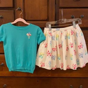 Gymboree… skirt 5-6, sweater 5t